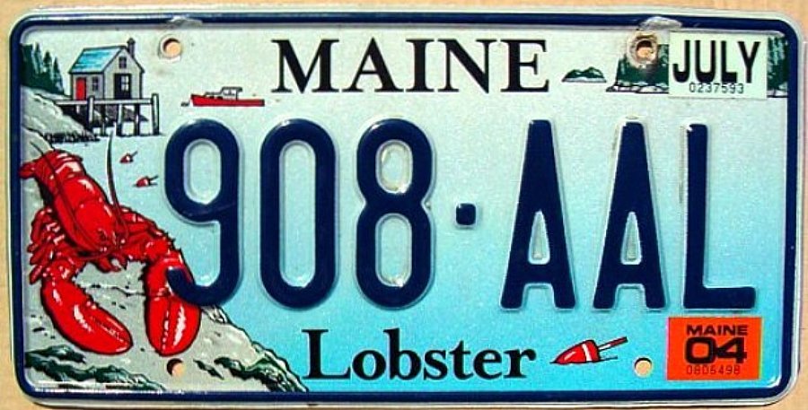 Plaque d’immatriculation personnalisée du Maine / Réplique de la plaque  d’immatriculation du Maine / Plaque d’immatriculation du Maine avec VOTRE