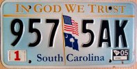 south carolina 2005 in god we trust