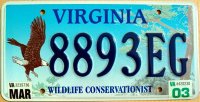 virginia 2003 wildlife conservationist