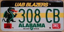 alabama 2003 UAB blazers