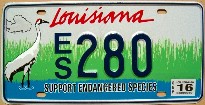 louisiana 2016 support endangered species