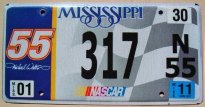 mississippi 2011 nascar michael walltrip 55